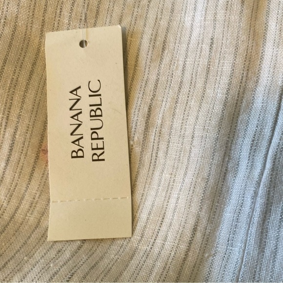 NWT Linen Banana Republic Sz 4 Micro Stripe Pencil Skirt - Picture 7 of 10